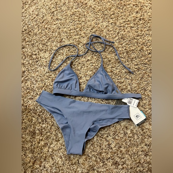 Rip Curl Bikini Mid Blue Top Size Small Bottom Size Medium - Picture 3 of 3
